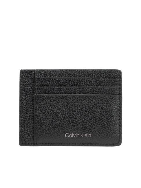 CALVIN KLEIN WARMTH ID Kartenetui und Geldbörse aus Leder ck schwarz - Brieftaschen Herren