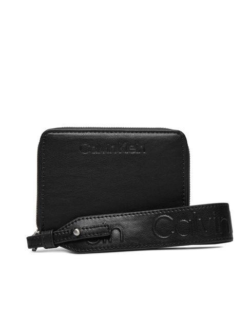 CALVIN KLEIN GRACIE Mittelgroße Geldbörse mit umlaufendem Reißverschluss ck schwarz - Brieftaschen Damen