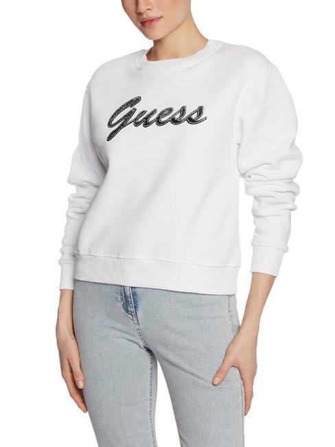 GUESS LOGO Sweatshirt mit Logo-Print purweiß - Sweatshirts Damen