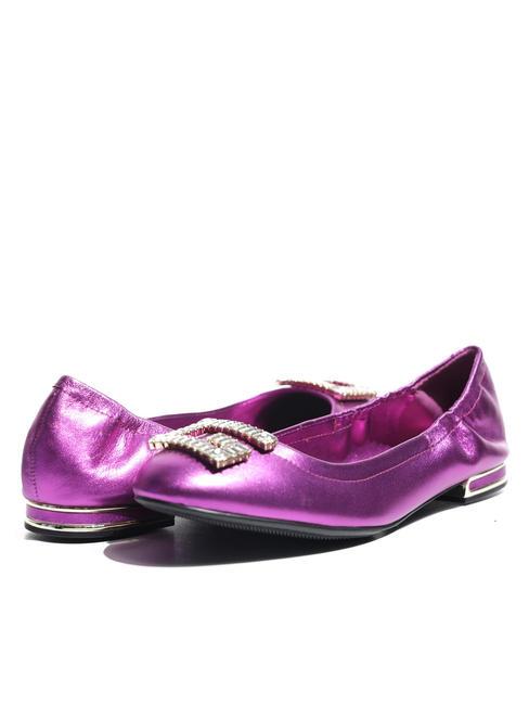GUESS MICKLE Ballerinas aus Leder Fuchsie - Damenschuhe