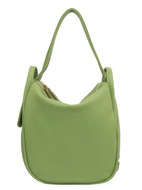LESAC TRIO Rucksack aus gehämmertem Leder grüner Apfel - Damentaschen