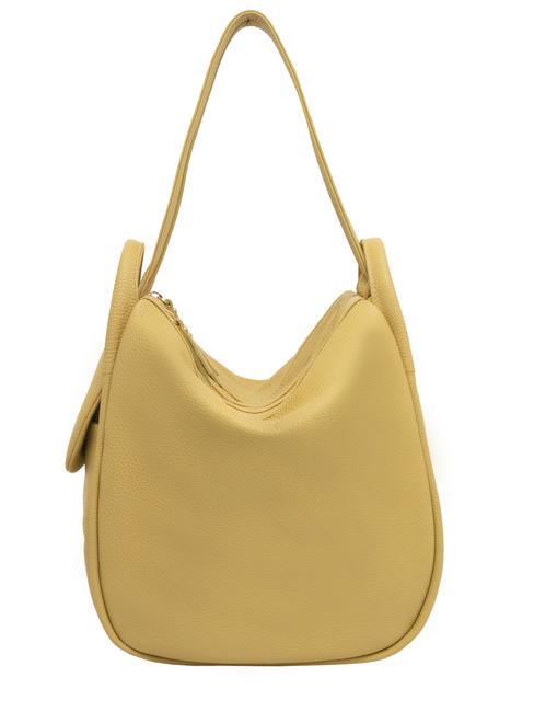 LESAC TRIO Rucksack aus gehämmertem Leder Gelb - Damentaschen