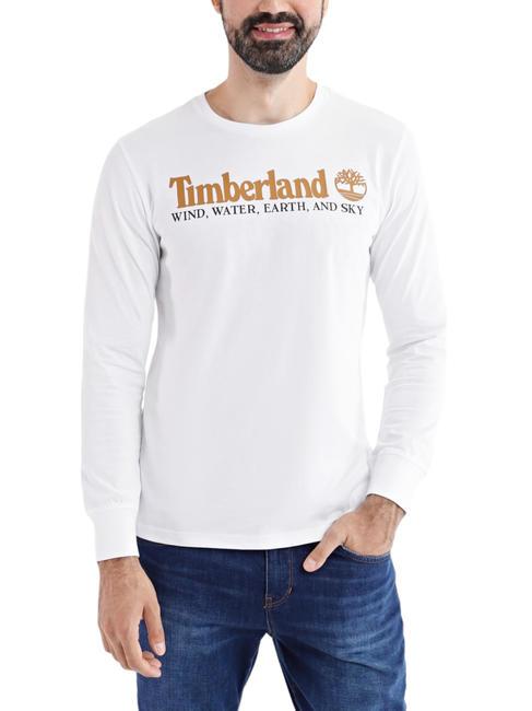 TIMBERLAND WWES Langärmliges T-Shirt aus Baumwolle Weiß - Herren-T-Shirts