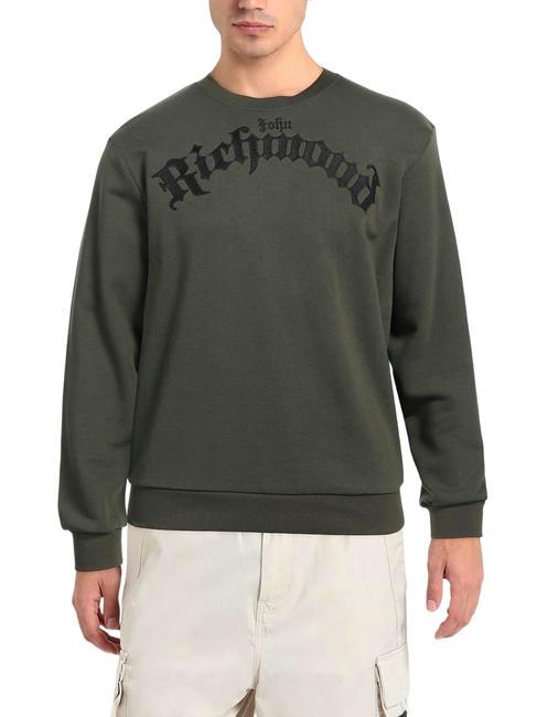 JOHN RICHMOND IRAZABAL Sweatshirt mit Rundhalsausschnitt grüne mil. - Sweatshirts Herren