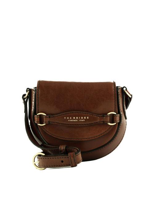 THE BRIDGE BETTINA Mini-Schultertasche aus Leder BRAUN - Damentaschen