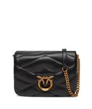 PINKO LOVE CLICK PUFF Mini-Tasche aus gestepptem Leder - Damentaschen