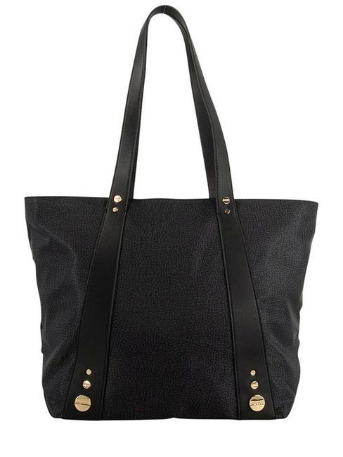 BORBONESE ROAD Schulter-Einkaufstasche dunkles Schwarz - Damentaschen
