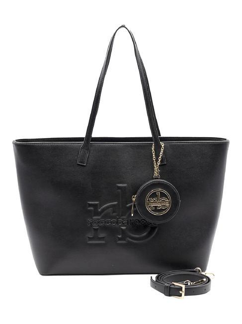 ROCCOBAROCCO PERLA Einkaufstasche mit Schultergurt Schwarz - Damentaschen