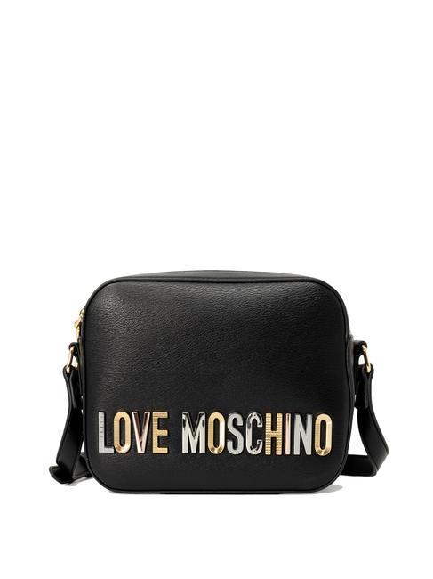 LOVE MOSCHINO BOLD LOVE LETTERING Schulterkameratasche Schwarz - Damentaschen