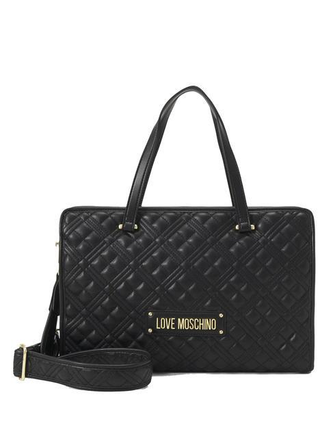 LOVE MOSCHINO QUILTED Handtasche mit Schultergurt Schwarz - Damentaschen