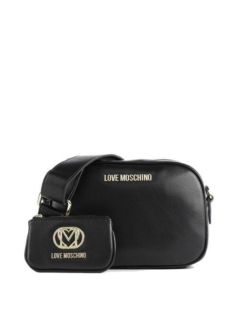 LOVE MOSCHINO METALLIC LOGO Kameratasche mit Tasche Schwarz - Damentaschen