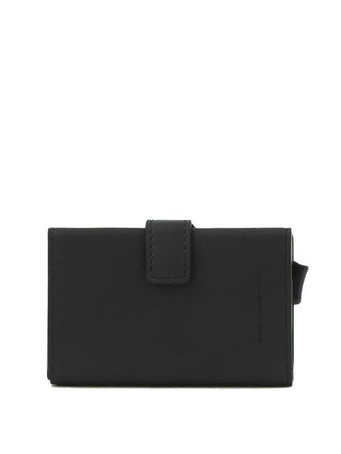 PIQUADRO S133 Kartenhalter aus Leder Schwarz - Brieftaschen Herren