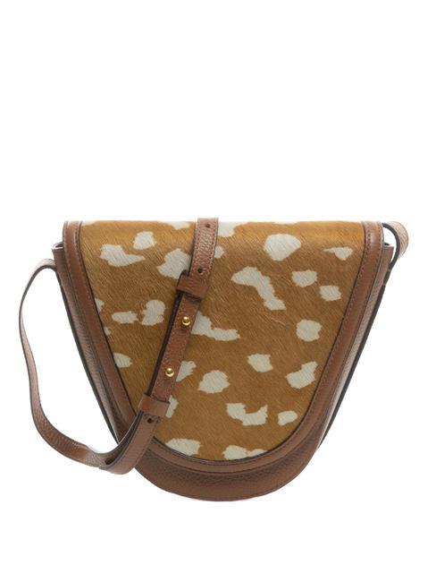 COCCINELLE JOSEPHINE PONY Ledertasche mit Einsatz im Ponyfell-Stil mul.brule/brule - Damentaschen
