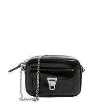 COCCINELLE BEAT SHINY CALF Tasche aus mikrogeb&uuml;rstetem Leder Schwarz - Damentaschen - 1