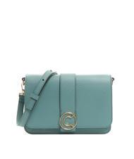 COCCINELLE TULIP Umh&auml;ngetasche aus geh&auml;mmertem Leder Aqua - Damentaschen - 1
