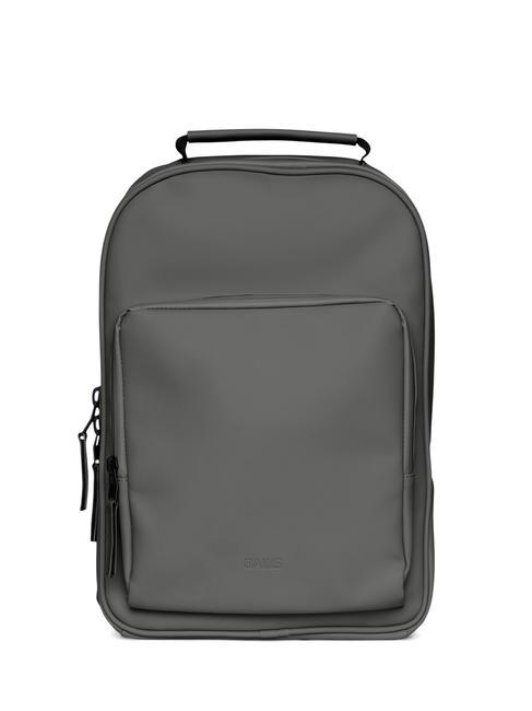 RAINS BOOK DAYPACK  Wasserdichter Rucksack grau - Rucksäcke für Schule &amp; Freizeit