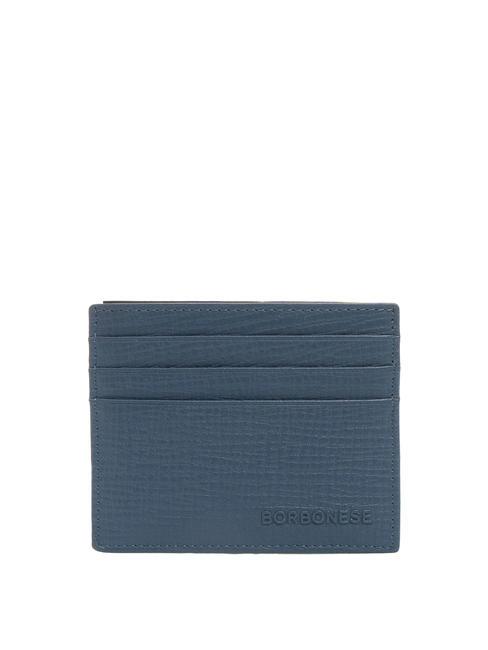 BORBONESE UOMO Kartenhalter aus Leder Blau - Brieftaschen Damen