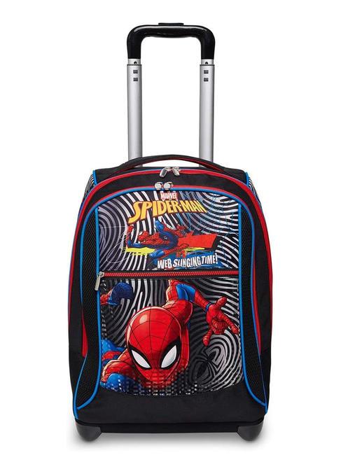 SPIDERMAN THE GREATEST HERO Trolley-Rucksack mit 2 Rädern Schwarz - Rucksäcke mit Trolleyfunktion