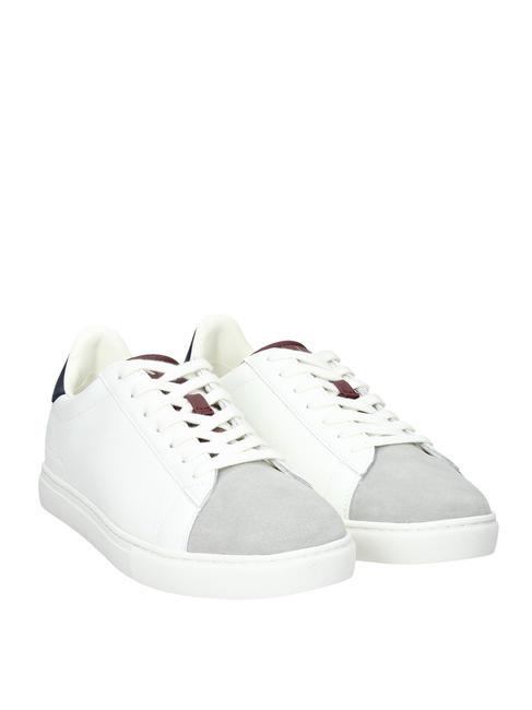 ARMANI EXCHANGE A|X Ledersneaker op.weiß+marine+bordea - Herrenschuhe