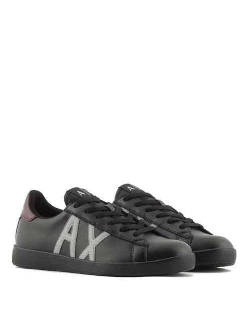 ARMANI EXCHANGE A|X Ledersneaker für Herren schwarz+grau+bordeau - Herrenschuhe
