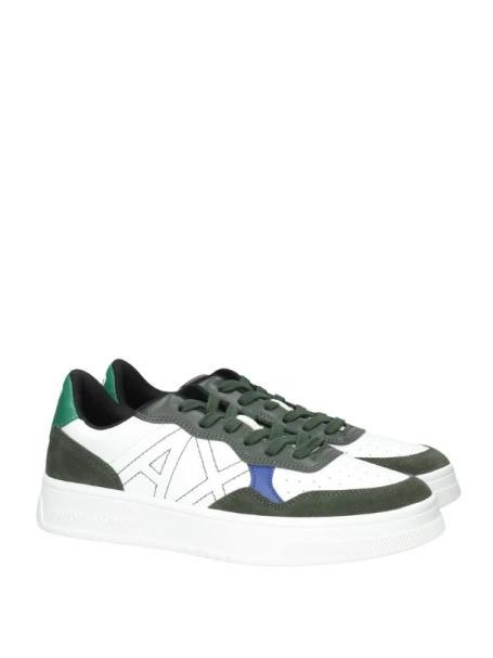 ARMANI EXCHANGE Sneaker dettagli scamosciati Turnschuhe dunkelgrün+grün - Herrenschuhe