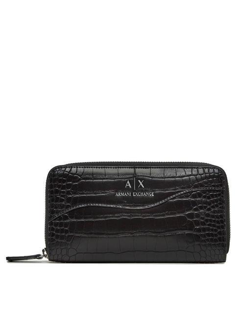 ARMANI EXCHANGE A|X Portemonnaie mit umlaufendem Reißverschluss Schwarz - Brieftaschen Damen