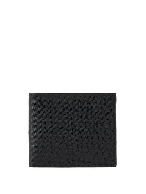 ARMANI EXCHANGE PORTAFOGLIO Allover-Logodruck Schwarz/Ultramarin - Brieftaschen Herren