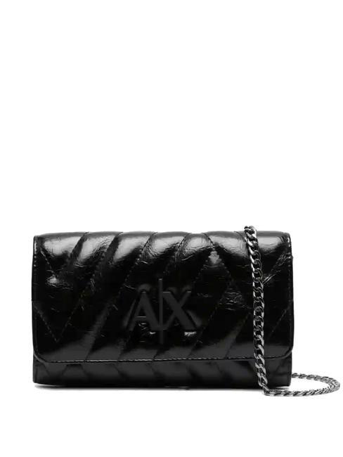 ARMANI EXCHANGE A|X Clutch / Geldbörse mit Schultergurt Schwarz - Brieftaschen Damen