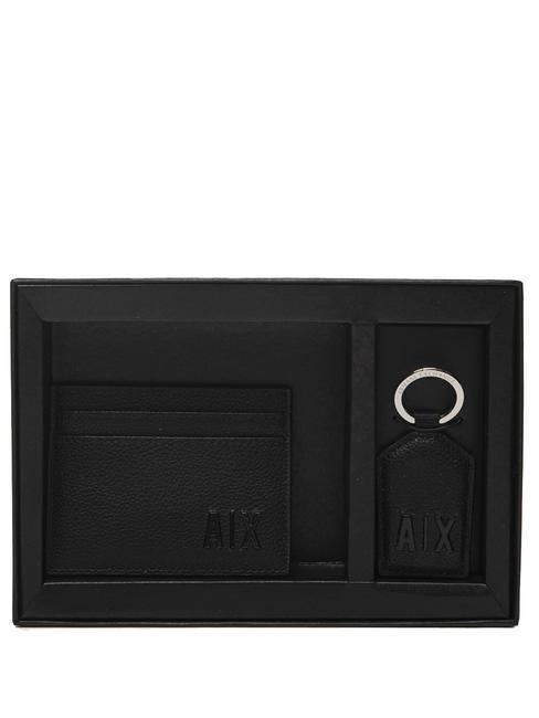 ARMANI EXCHANGE GIFT BOX Kartenhalter + Schlüsselring Schwarz - Brieftaschen Herren