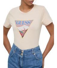 GUESS FUJI EASY  Baumwoll t-shirt ruhiger Sand multi - T-Shirts und Tops für Damen - 1