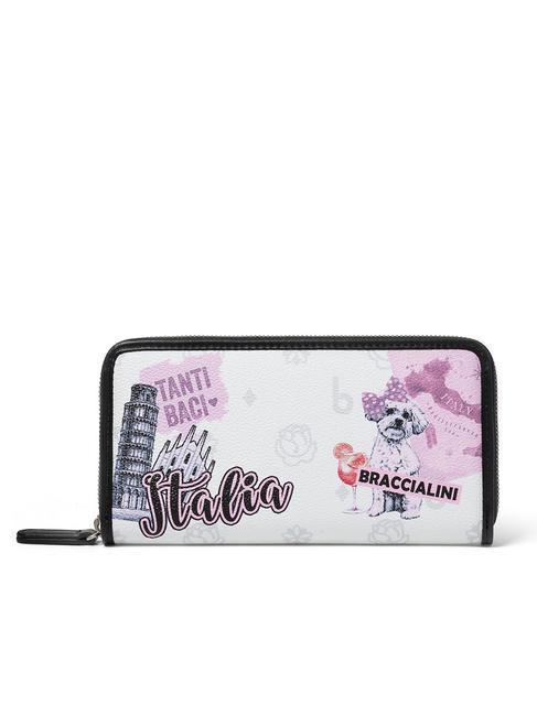 BRACCIALINI CARTOLINE Große Geldbörse mit umlaufendem Reißverschluss multi - Brieftaschen Damen