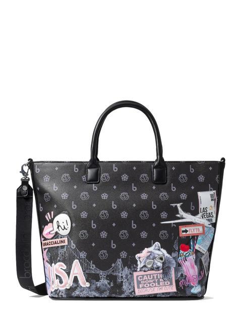 BRACCIALINI CARTOLINE Tragetasche mit Schultergurt multi - Damentaschen