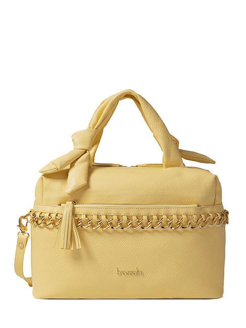 BRACCIALINI NORA Kofferraumtasche aus Leder Gelb - Damentaschen
