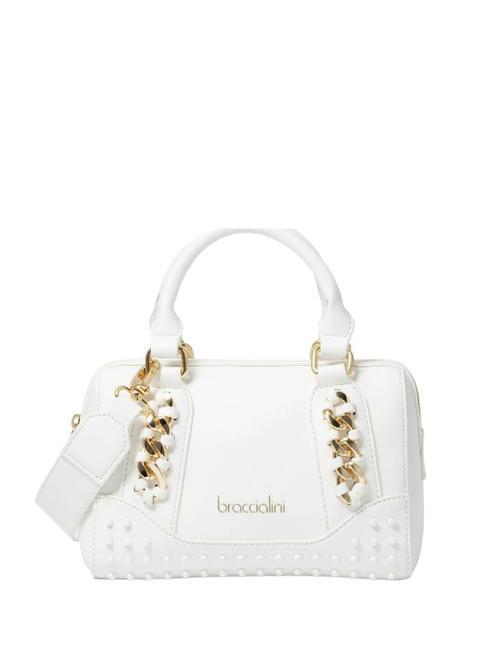 BRACCIALINI ROCK Mini-Kofferraumtasche mit Schultergurt Weiß - Damentaschen
