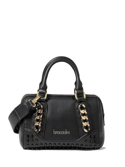 BRACCIALINI ROCK Mini-Kofferraumtasche mit Schultergurt Schwarz - Damentaschen