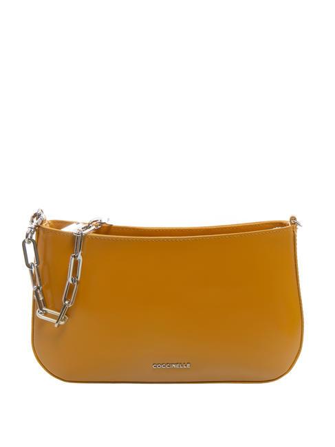 COCCINELLE LILY SHINY CALF Mini-Ledertasche mit Kettengriff Harz - Damentaschen