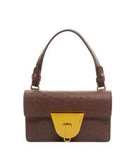 COCCINELLE NICO OSTRICH Mini-Tasche aus bedrucktem Leder Johannisbrot - Damentaschen - 1