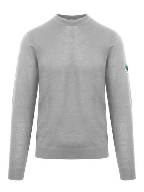 AQUASCUTUM LATERAL LOGO Pullover mit Rundhalsausschnitt aus Wollmischung grau - Herrenpullover