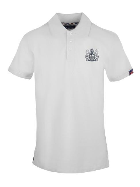 AQUASCUTUM LATERAL LOGO Kurzärmliges Poloshirt aus Stretch-Baumwolle Weiß - Herren-Polo-Shirts/Herren-Polo-Shirt/Herrenpoloshirt/Herrenpoloshirts