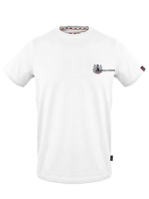 AQUASCUTUM STEMMA LOGO Baumwoll t-shirt Weiß - Herren-T-Shirts