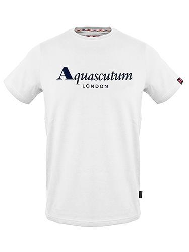 AQUASCUTUM MAXI LOGO Baumwoll t-shirt Weiß - Herren-T-Shirts