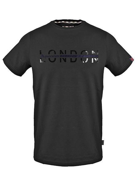 AQUASCUTUM LONDON Baumwoll t-shirt Schwarz - Herren-T-Shirts
