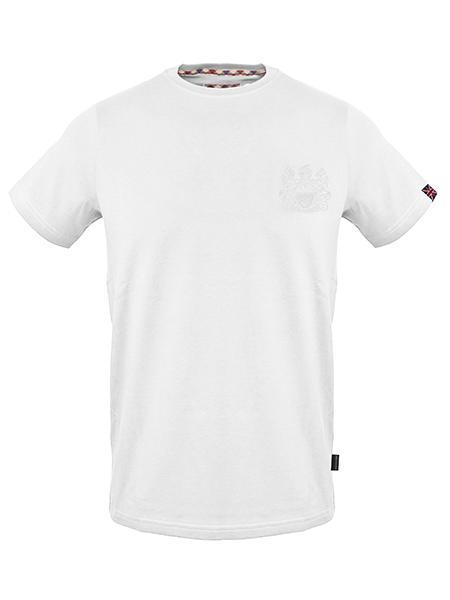 AQUASCUTUM TONAL ALDIS LOGO Baumwoll t-shirt Weiß - Herren-T-Shirts