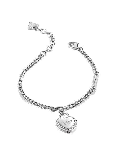 GUESS FINE HEART Armband mit Charme SILBER - Armbänder