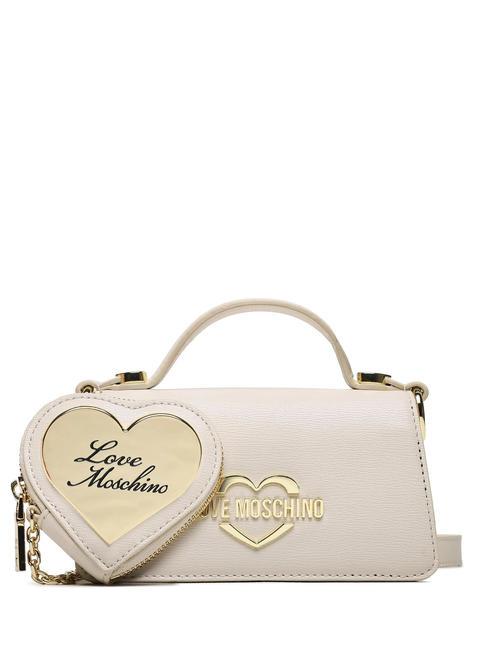 LOVE MOSCHINO GOLDEN Mini-Handtasche mit Schultergurt Elfenbein - Damentaschen