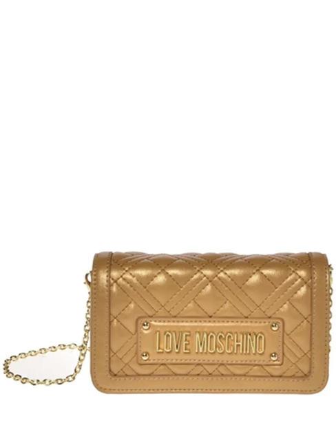 LOVE MOSCHINO QUILTED  Portemonnaie-Clutch Platin - Brieftaschen Damen