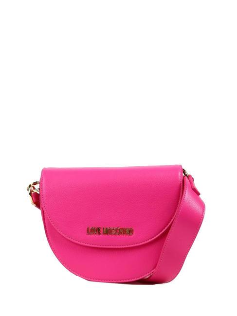 LOVE MOSCHINO SADDLE Mini-Umhängetasche mit Schultergurt Fuchsie - Damentaschen