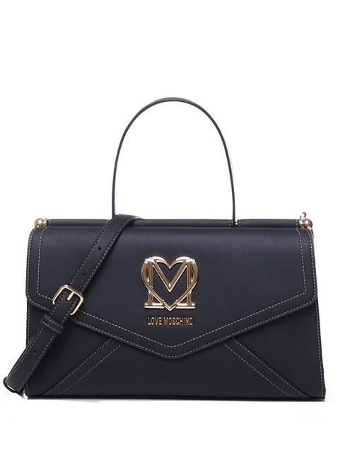 LOVE MOSCHINO GOLD HEART Handtasche, mit Schultergurt Schwarz - Damentaschen