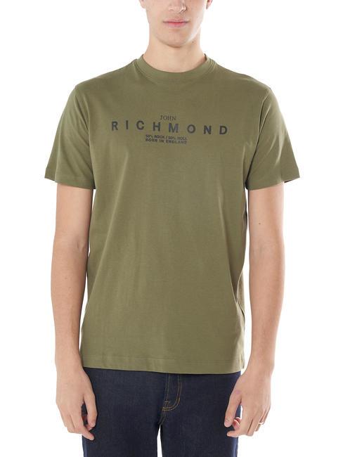 JOHN RICHMOND KAMADA Baumwoll t-shirt grüne mil. - Herren-T-Shirts