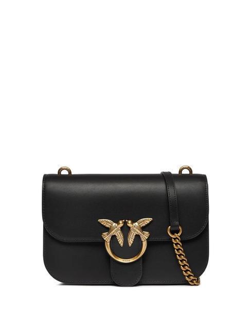PINKO CLASSIC LOVE BAG Glocke einfach einpacken schwarz-antikgold - Damentaschen